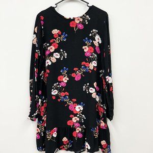 Floral Black Dress, Pop Sugar Black Floral Dress, Womans Medium Dress M